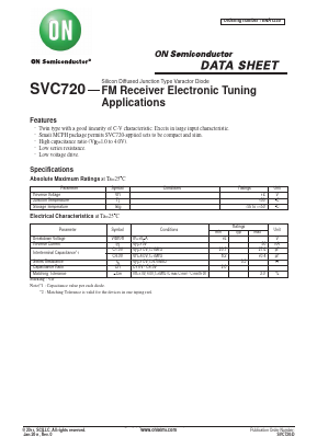 SVC720 Datasheet PDF ON Semiconductor