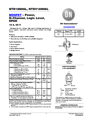 NTD18N06L Datasheet PDF ON Semiconductor