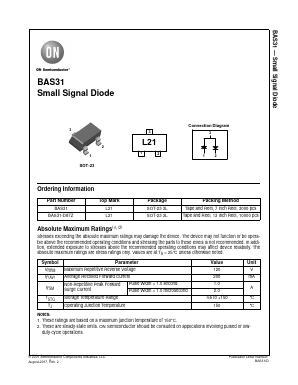 BAS31-D87Z Datasheet PDF ON Semiconductor