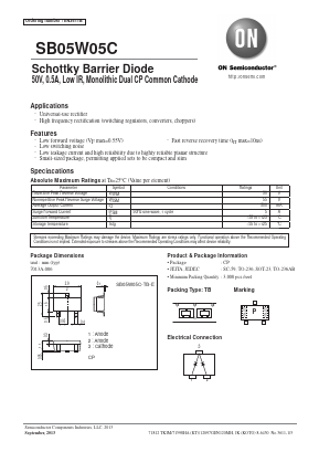 SB05W05C Datasheet PDF ON Semiconductor