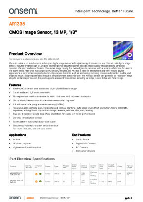 AR1335 Datasheet PDF ON Semiconductor