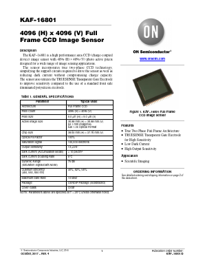 KEK-4H0082-KAF-160801-12-5 Datasheet PDF ON Semiconductor