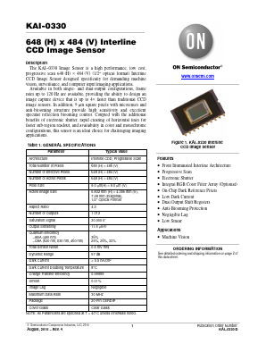 KAI-0330-CBA-CB-BA Datasheet PDF ON Semiconductor
