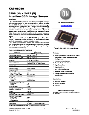 KAI-08050-PBA-JD-BA Datasheet PDF ON Semiconductor