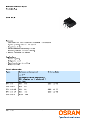SFH9206-4 Datasheet PDF OSRAM GmbH