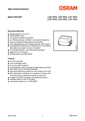 LSYT670-J-J Datasheet PDF OSRAM GmbH
