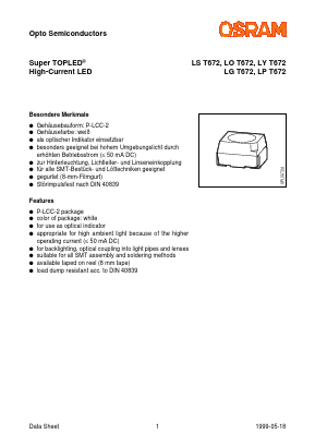 LPT672-LP Datasheet PDF OSRAM GmbH