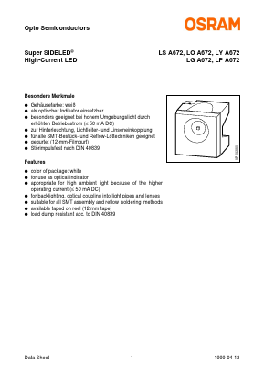 LPA672-M Datasheet PDF OSRAM GmbH