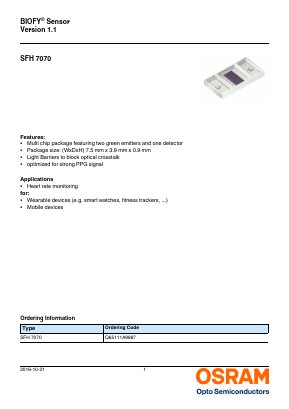 Q65111A9887 Datasheet PDF OSRAM GmbH