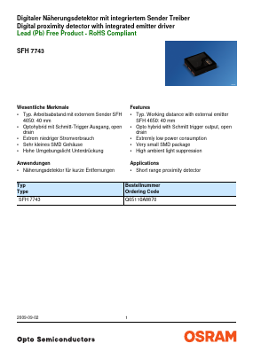 Q65110A8870 Datasheet PDF OSRAM GmbH