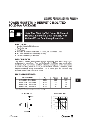 OM6009SA Datasheet PDF Omnirel Corp => IRF