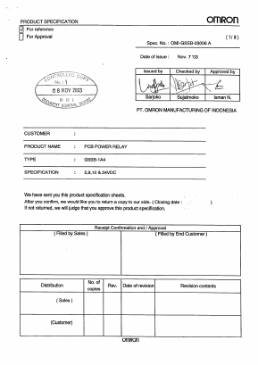G5SB-1A4-DC24 Datasheet PDF OMRON Corporation