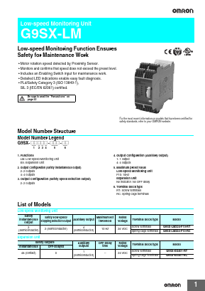 G9SX-EX221-F10-RC Datasheet PDF OMRON Corporation