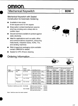 B3W-1052S Datasheet PDF OMRON Corporation