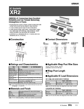 XR2C-1011-N Datasheet PDF OMRON Corporation