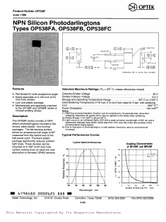 OP538F Datasheet PDF Optek Technology