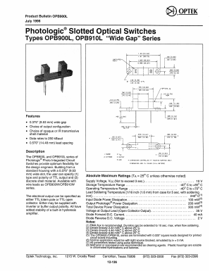 OPB910L Datasheet PDF Optek Technology
