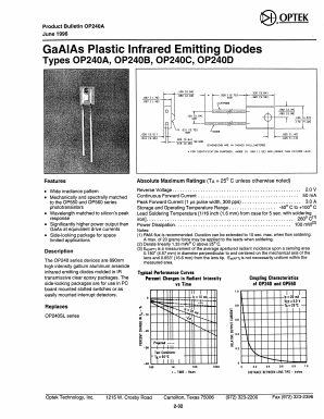 OP240 Datasheet PDF Optek Technology