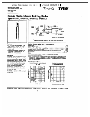 OP240SL Datasheet PDF Optek Technology