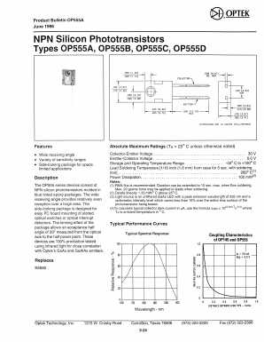 OP555B Datasheet PDF Optek Technology