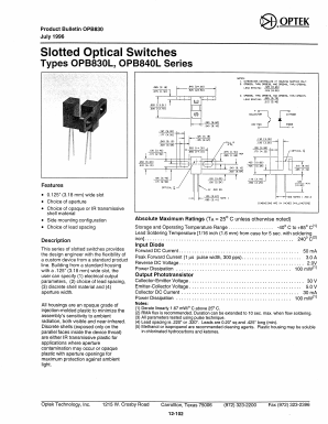 OPB846W15 Datasheet PDF Optek Technology