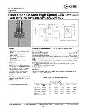 OPF347C Datasheet PDF Optek Technology