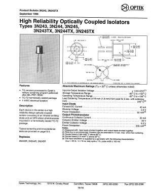 3N245TX Datasheet PDF Optek Technology