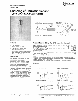 OPL820-OC Datasheet PDF Optek Technology