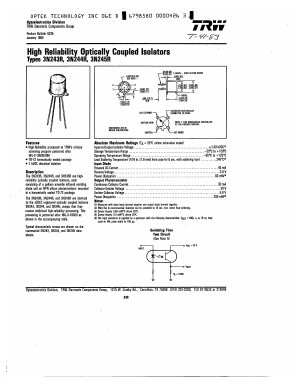 3N244R Datasheet PDF Optek Technology
