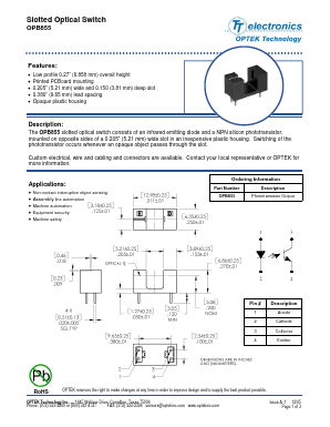 OPB855 Datasheet PDF Optek Technology