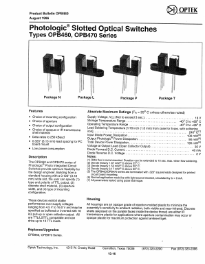OPB460L51 Datasheet PDF Optek Technology