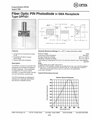 OPF421 Datasheet PDF Optek Technology