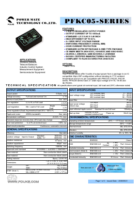 PFKC05-12D05 Datasheet PDF Power Mate Technology