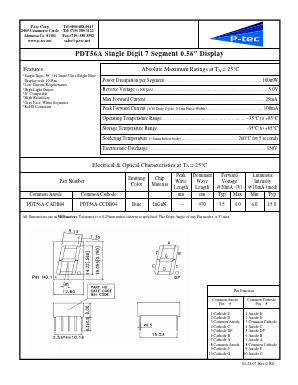 PDT56A-CADB04 Datasheet PDF P-tec Corporation