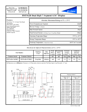 PDT562B-CCDR22 Datasheet PDF P-tec Corporation