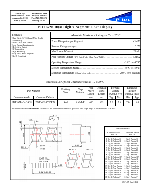PDT562B-CADR28 Datasheet PDF P-tec Corporation