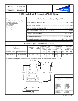 PD30-CCDR21 Datasheet PDF P-tec Corporation