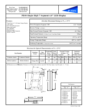 PD30-CADO12 Datasheet PDF P-tec Corporation