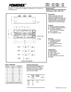 CM610816C Datasheet PDF Power Analog Micoelectronics