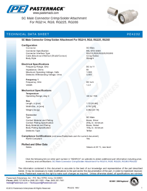 PE4232 Datasheet PDF Pasternack Enterprises, Inc.