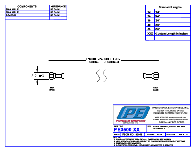 PE3500 Datasheet PDF Pasternack Enterprises, Inc.