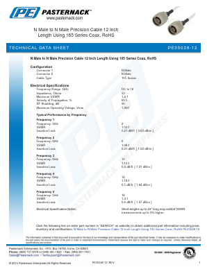 PE35028-12 Datasheet PDF Pasternack Enterprises, Inc.