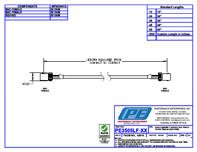 PE3505LF-XX Datasheet PDF Pasternack Enterprises, Inc.