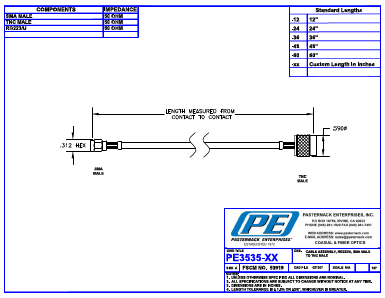 PE3535-XX Datasheet PDF Pasternack Enterprises, Inc.