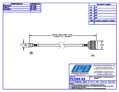 PE3568-36 Datasheet PDF Pasternack Enterprises, Inc.