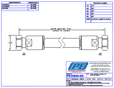 PE35900-XX Datasheet PDF Pasternack Enterprises, Inc.