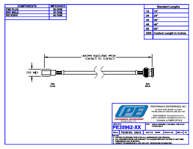PE35962-60 Datasheet PDF Pasternack Enterprises, Inc.
