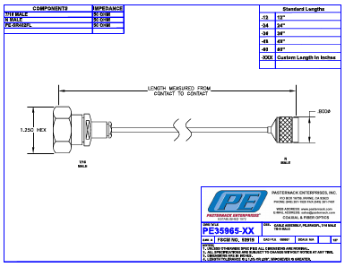 PE35965-60 Datasheet PDF Pasternack Enterprises, Inc.