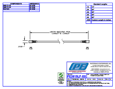 PE3915LF-24 Datasheet PDF Pasternack Enterprises, Inc.
