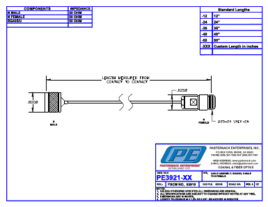 PE3921-12 Datasheet PDF Pasternack Enterprises, Inc.